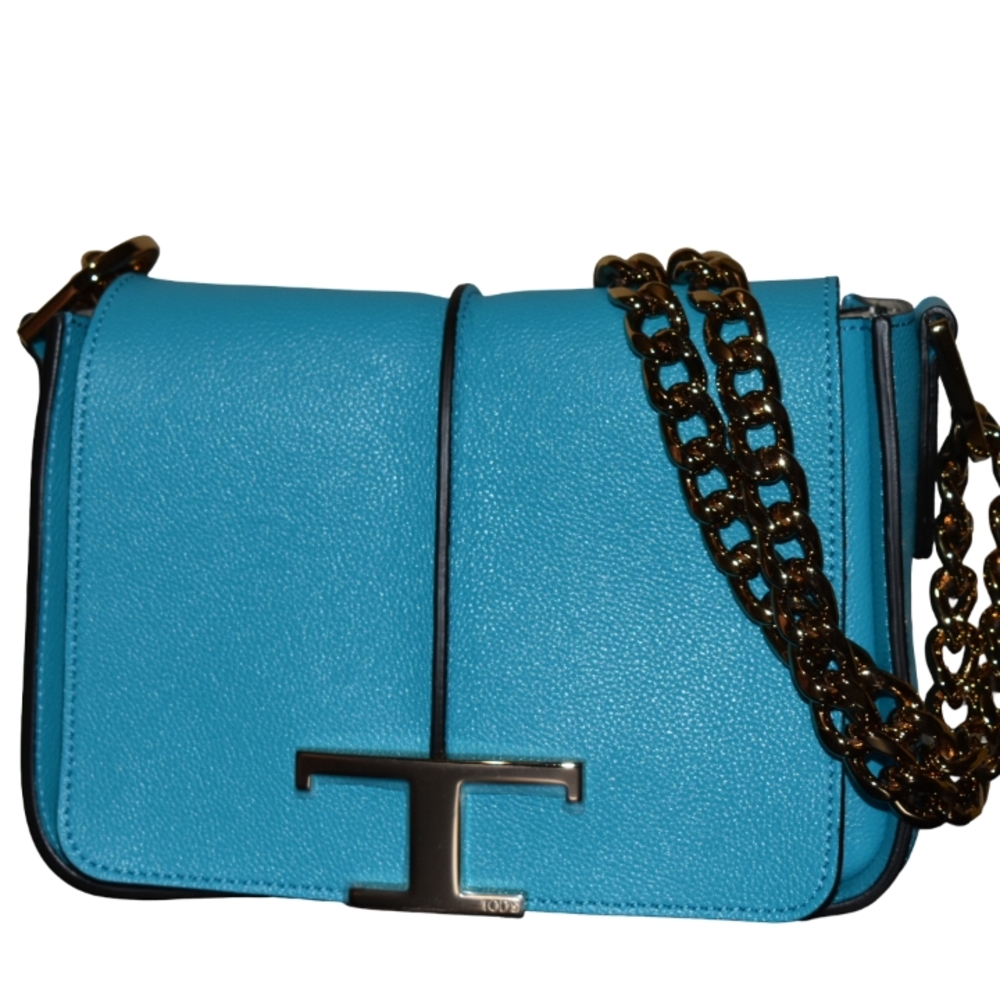 Tod's Blue Crossbody Bag with Chain Strap